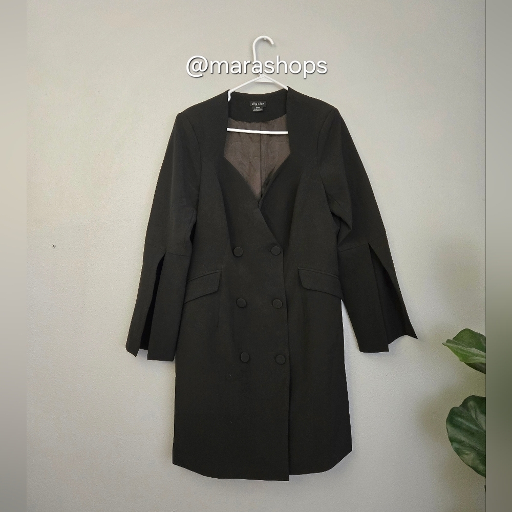 City Chic Kallie Blazer Black Dress - Picture 3 of 7